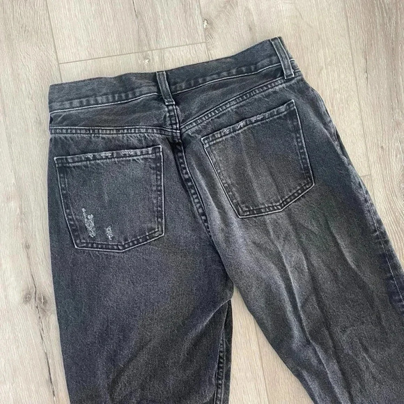 Old Navy High-Waisted Slouchy Straight Distressed Jeans Dark Wash Blue Size 6T - Picture 7 of 9